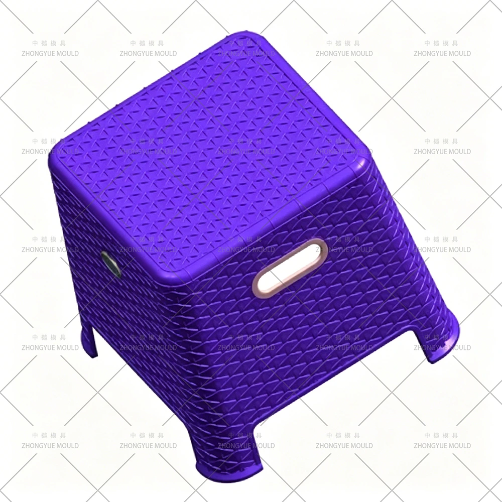 Plastic Short Rattan Stool Mould Features