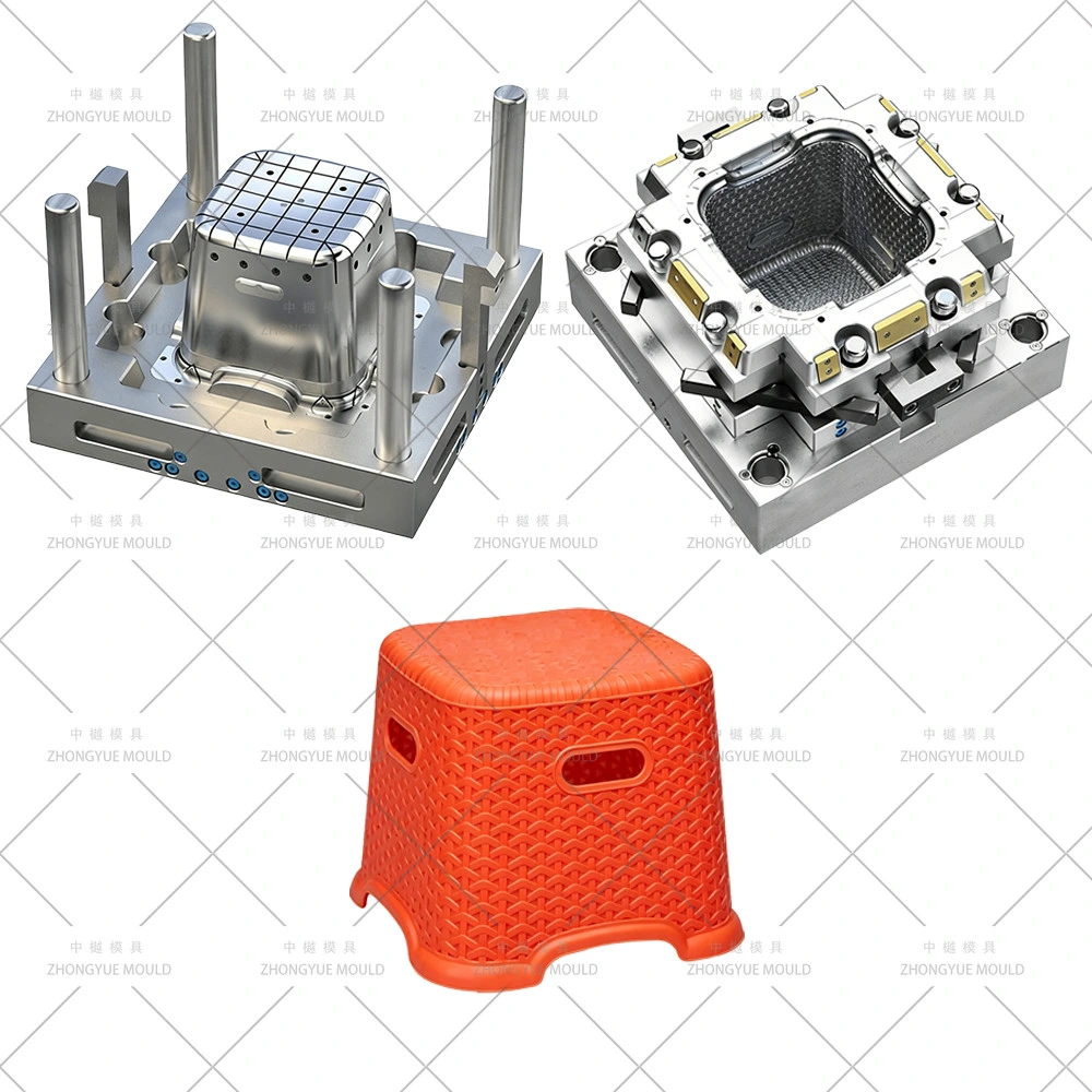 Plastic Short Rattan Stool Mould