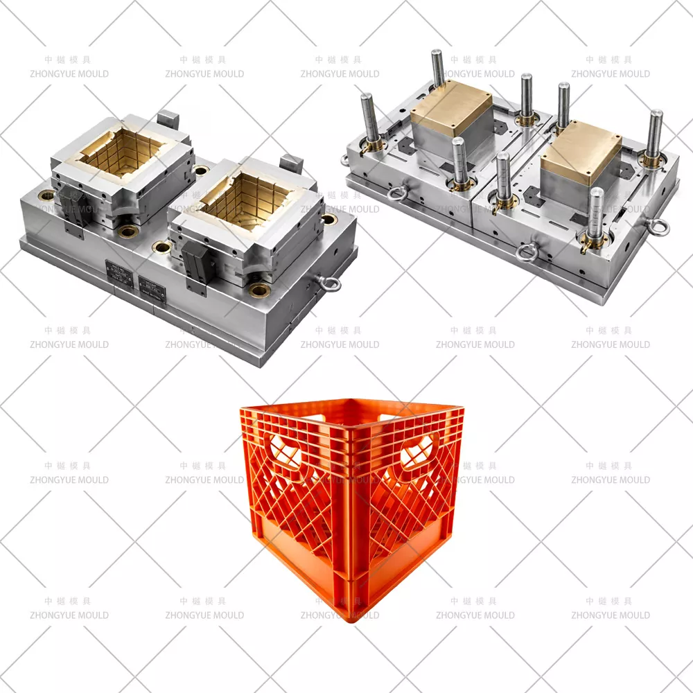 Пластиковая форма для ящиков для молока с несколькими полостями